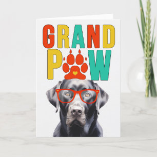GrandPAW Black Labrador GrandDOG Grandparents Day Holiday Card