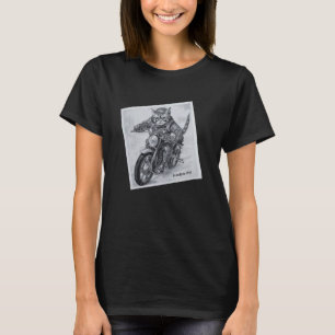 Grandpaw Cat 1938 With His Motorcycle Old Photo Gr T-Shirt