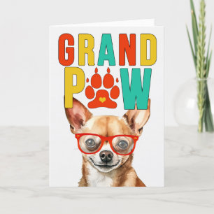 GrandPAW Chihuahua Dog GrandDOG Grandparents Day Holiday Card