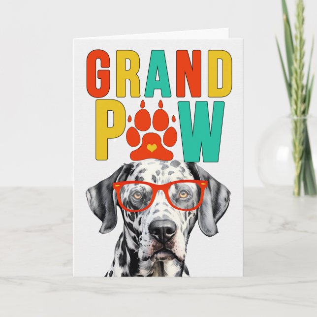 GrandPAW Dalmatian GrandDOG Grandparents Day Holiday Card (Front)
