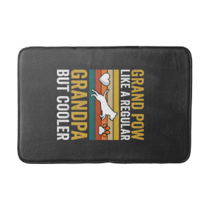 Grandpaw Grandpa Dog Lover Retro Bath Mat