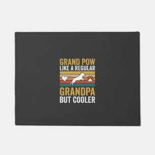 Grandpaw Grandpa Dog Lover Retro Doormat