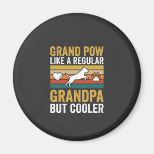 Grandpaw Grandpa Dog Lover Retro Magnet