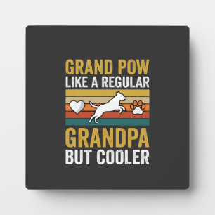 Grandpaw Grandpa Dog Lover Retro Plaque