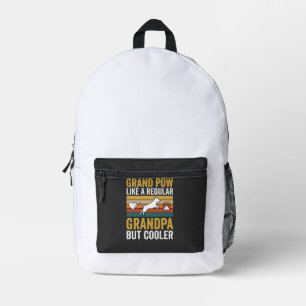 Grandpaw Grandpa Dog Lover Retro Printed Backpack