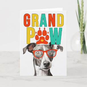 GrandPAW Greyhound GrandDOG Grandparents Day Holiday Card