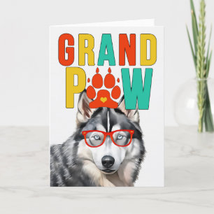 GrandPAW Husky GrandDOG Grandparents Day Holiday Card
