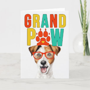 GrandPAW Jack Russell GrandDOG Grandparents Day Holiday Card