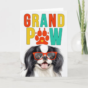 GrandPAW Japanese Chin GrandDOG Grandparents Day Holiday Card