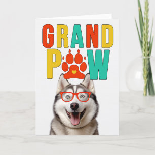 GrandPAW Malamute GrandDOG Grandparents Day Holiday Card