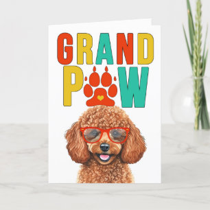 GrandPAW Poodle GrandDOG Grandparents Day Holiday Card