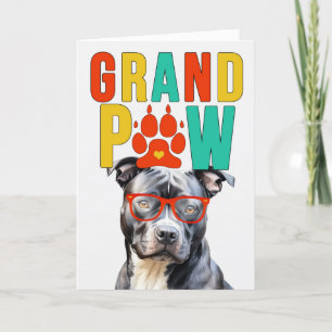 GrandPAW Staffordshire GrandDOG Grandparents Day Holiday Card