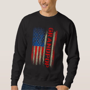 Grandpop America Flag For Men Father's Day Funny Sweatshirt