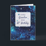 Grandson 16th Birthday Stars in Galaxy Sky Card<br><div class="desc">Celebrate your grandson's sixteenth with a card that captures the magic of the cosmos. The stars on this card shine brightly,  reflecting the unique light your grandson brings into the world. It's a beautiful reminder of his special place in the universe and his incredible potential.</div>