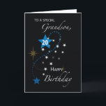Grandson 20th Birthday Star Inspirational Black Card<br><div class="desc">Grandsons are inspirational people that is why they deserve this inspirational birthday card on the celebration of their 20th birthday. When you grandson will be celebrating his soon then you must get this card as early as now.</div>