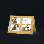 Grandson 3rd Birthday Trucks Card<br><div class="desc">A crane,  backhoe,  and digger are shown on this card as you wish your grandson a happy 3rd birthday!</div>