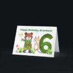 Grandson 6th Birthday Watercolor Bear and Fox Card<br><div class="desc">A grandson’s journey into age six is full of new discoveries, and this charming birthday card celebrates the fun ahead! A cosy bear, a playful fox, and a cheerful little bird walk together towards a bold number 6 in a dreamy watercolor scene. Perfect for a growing boy who fills each...</div>