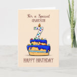 Grandson 7th Birthday, 7 on Sweet Blue Cake Card<br><div class="desc">On his upcoming birthday,  make you grandson feel that he is most special by sending him this very special card that has a sweet blue icing cake and lots of colourful candies. Celebrate with him and send him happy 7th birthday wishes.</div>