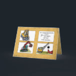 Grandson 7th Birthday Trucks Card<br><div class="desc">A set of various work trucks will build a great day as you wish your grandson a happy 7th birthday! The background has grunge dirt look to give and authentic look behind the construction trucks.</div>
