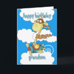 Grandson Aeroplane / Aeroplane Giraffe Birthday Ca Card<br><div class="desc">Grandson Aeroplane / Aeroplane Giraffe Birthday Card</div>
