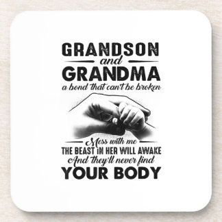 Grandson and grandma bond that cant be broken gift coaster