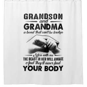 Grandson and grandma bond that cant be broken gift shower curtain
