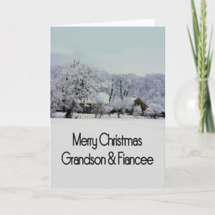 Grandson and his Fiancee Merry Christmas card