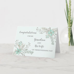 Grandson and His Wife Wedding Day Congratulations Card