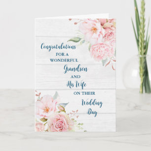 Grandson and His Wife Wedding Day Congratulations Card