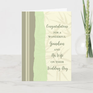 Grandson and His Wife Wedding Day Congratulations Card
