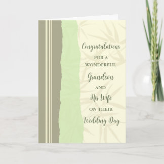 Grandson and His Wife Wedding Day Congratulations Card