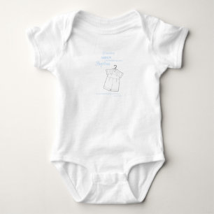 Grandson Baptism Suit on Baby Blue Personalised Bodysuit