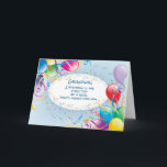 Grandson Birthday Balloons Card<br><div class="desc">Celebrate your Grandson's birthday with this bright and fun birthday card that tells him you know how wonderful he is!</div>