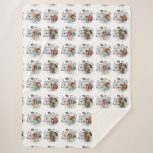 Grandson Birthday Custom Photo Minimalist Sherpa Blanket