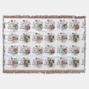 Grandson Birthday Custom Photo Minimalist Throw Blanket
