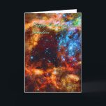 Grandson Birthday, Nebula Birthday Wishes Card<br><div class="desc">Galaxies, Stars and Nebulae series: Hundreds of brilliant blue stars wreathed by warm, glowing clouds in appear in this the most detailed view of the largest stellar nursery in our local galactic neighbourhood. The massive, young stellar grouping, called R136, is only a few million years old and resides in the...</div>