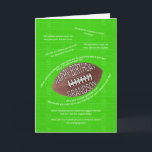 Grandson birthday, really bad football jokes card<br><div class="desc">Football jokes for grandson birthday card. A football field with a thrown football and lots of terrible football jokes.  A football player or a fan will get a huge kick out of this card! Copyright Norma Cornes.</div>