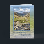 Grandson Birthday with a Mountain Landscape Card<br><div class="desc">A beautiful landscape to wish your grandson a happy birthday. A view of the English Lake district.</div>
