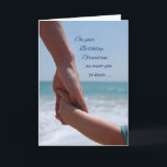 Grandson Child Birthday Holding Hands on Beach Card<br><div class="desc">Make you grandson’s birthday a happy day as you express love for him and make him feel cherished with this card that depicts a grandparent holding his grandson’s hand.</div>