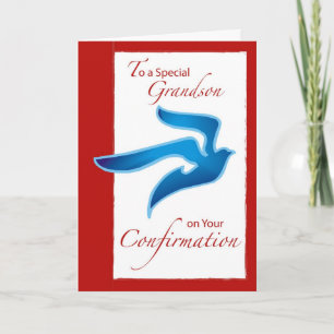 Grandson Confirmation, Blue Dove Card