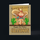 Grandson Cowboy Birthday Card - Rootin' Tootin' Bi<br><div class="desc">Grandson Cowboy Birthday Card - Rootin' Tootin' Birthday</div>
