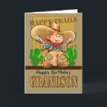 Grandson Cowboy Birthday Card - Rootin' Tootin' Bi<br><div class="desc">Grandson Cowboy Birthday Card - Rootin' Tootin' Birthday</div>