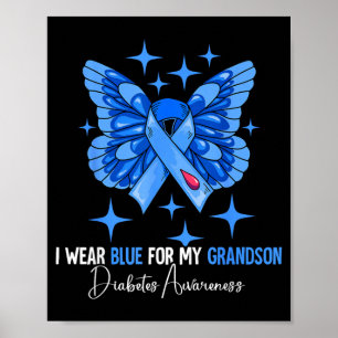 Grandson Diabetes Awareness Art Poster