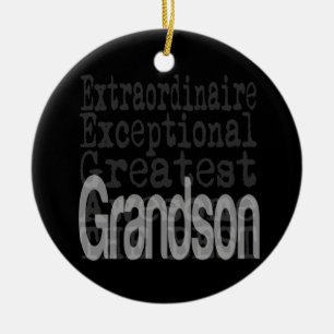 Grandson Extraordinaire Ceramic Tree Decoration