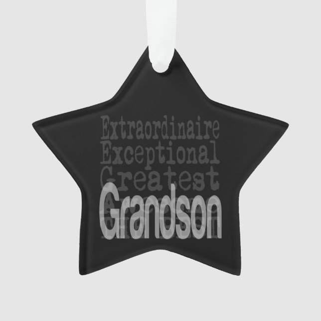 Grandson Extraordinaire Ornament (Front)
