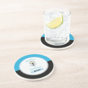 Grandson First Communion, Blue Cup Coaster