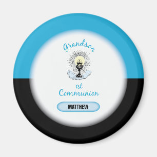 Grandson First Communion, Blue Cup Magnet