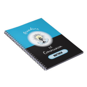 Grandson First Communion, Blue Cup Notebook