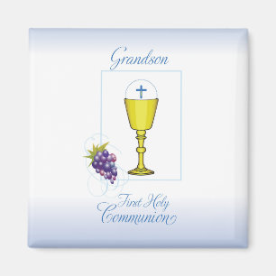 Grandson First Communion, Chalice with Host Magnet