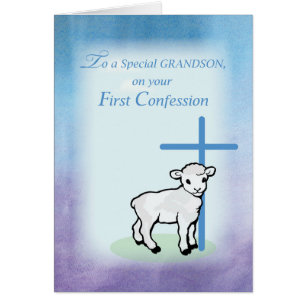 Grandson First Confession, Lamb, Cross